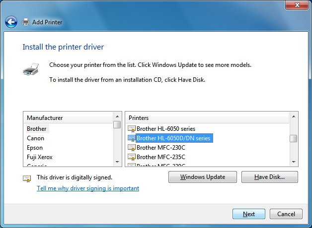 Setting Up A Network Printer